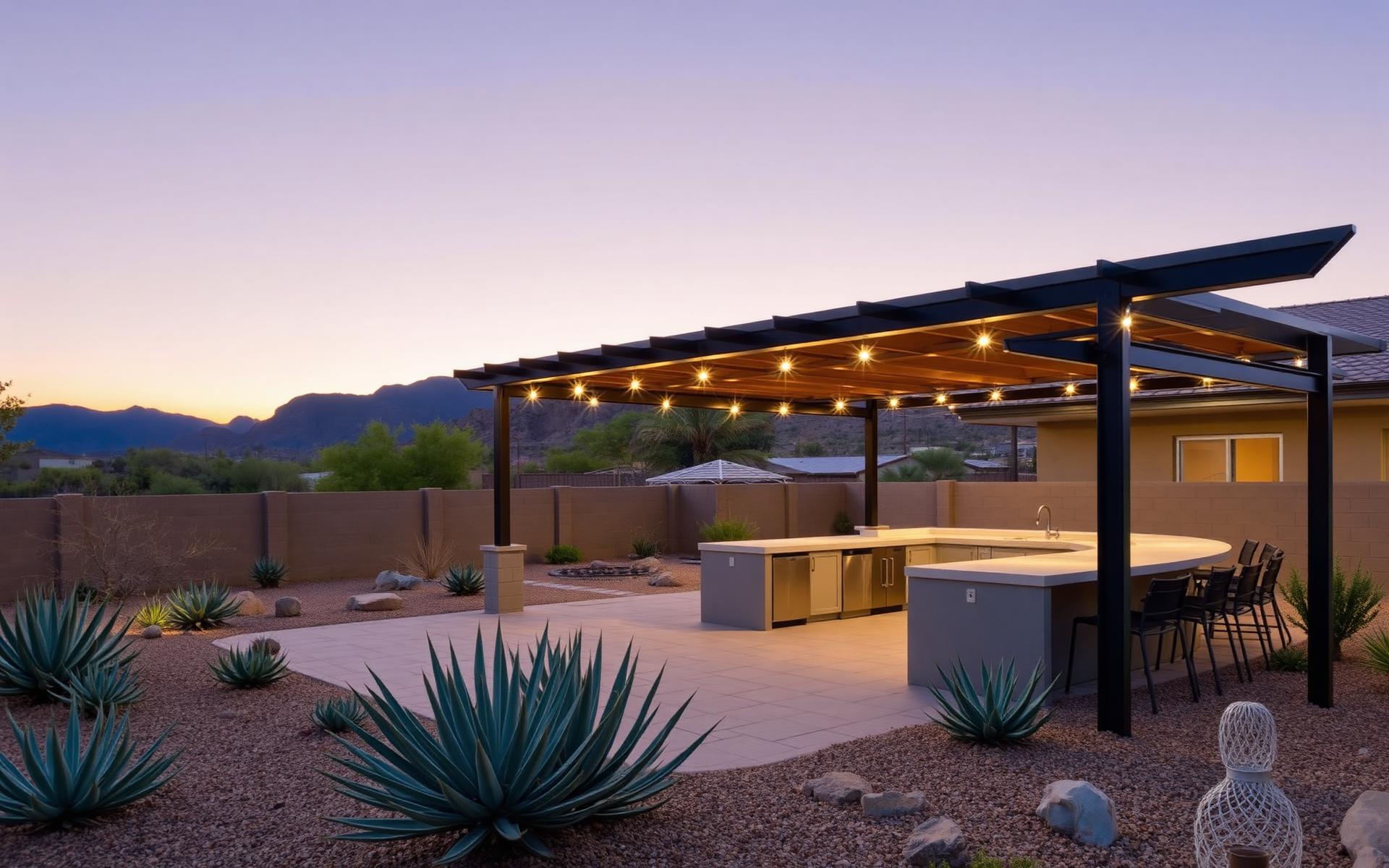 Twilight Arizona outdoor living concept